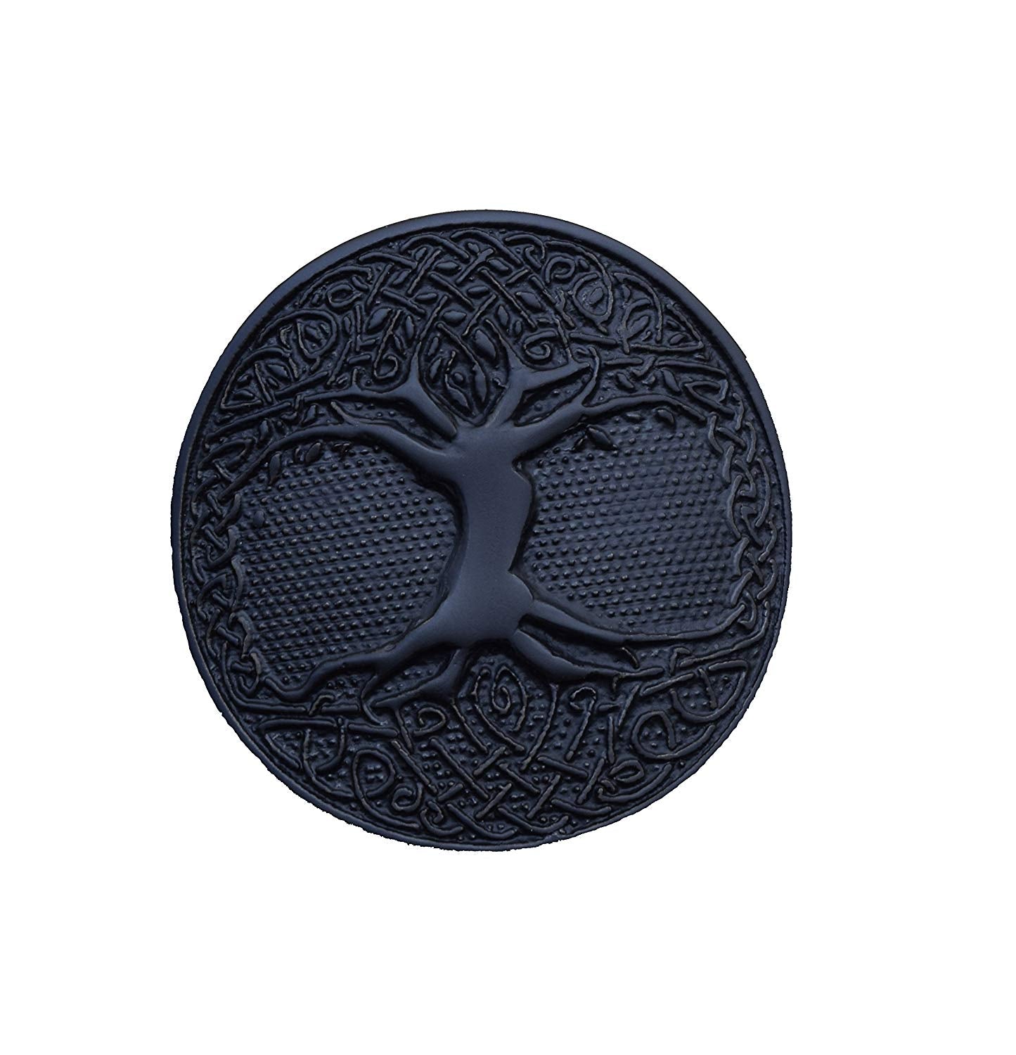 Tree Celtic Round Kilt Belt Buckle Black Color