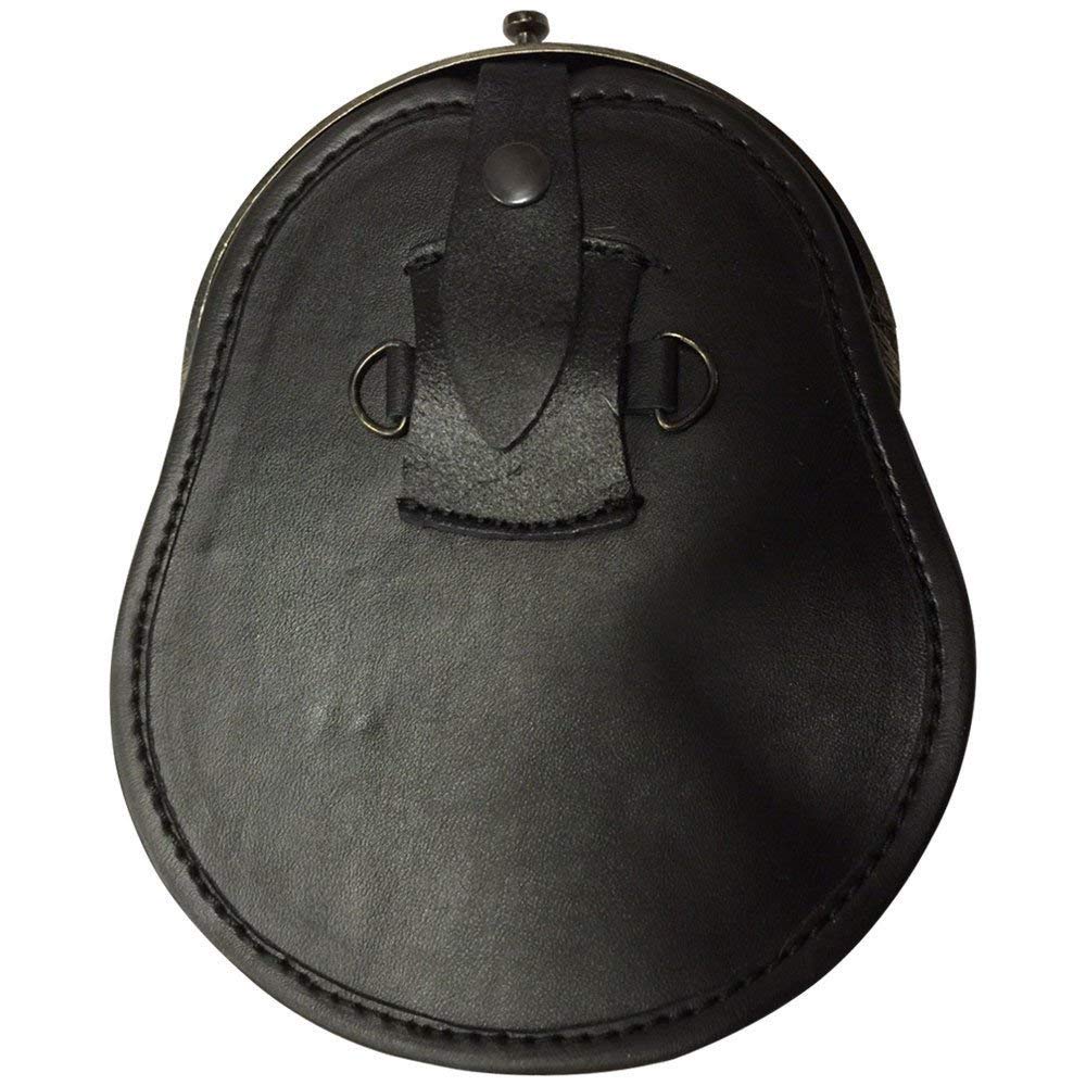 Brand New Celtic Design White Fur Sporran with 3 White Fur Tassels