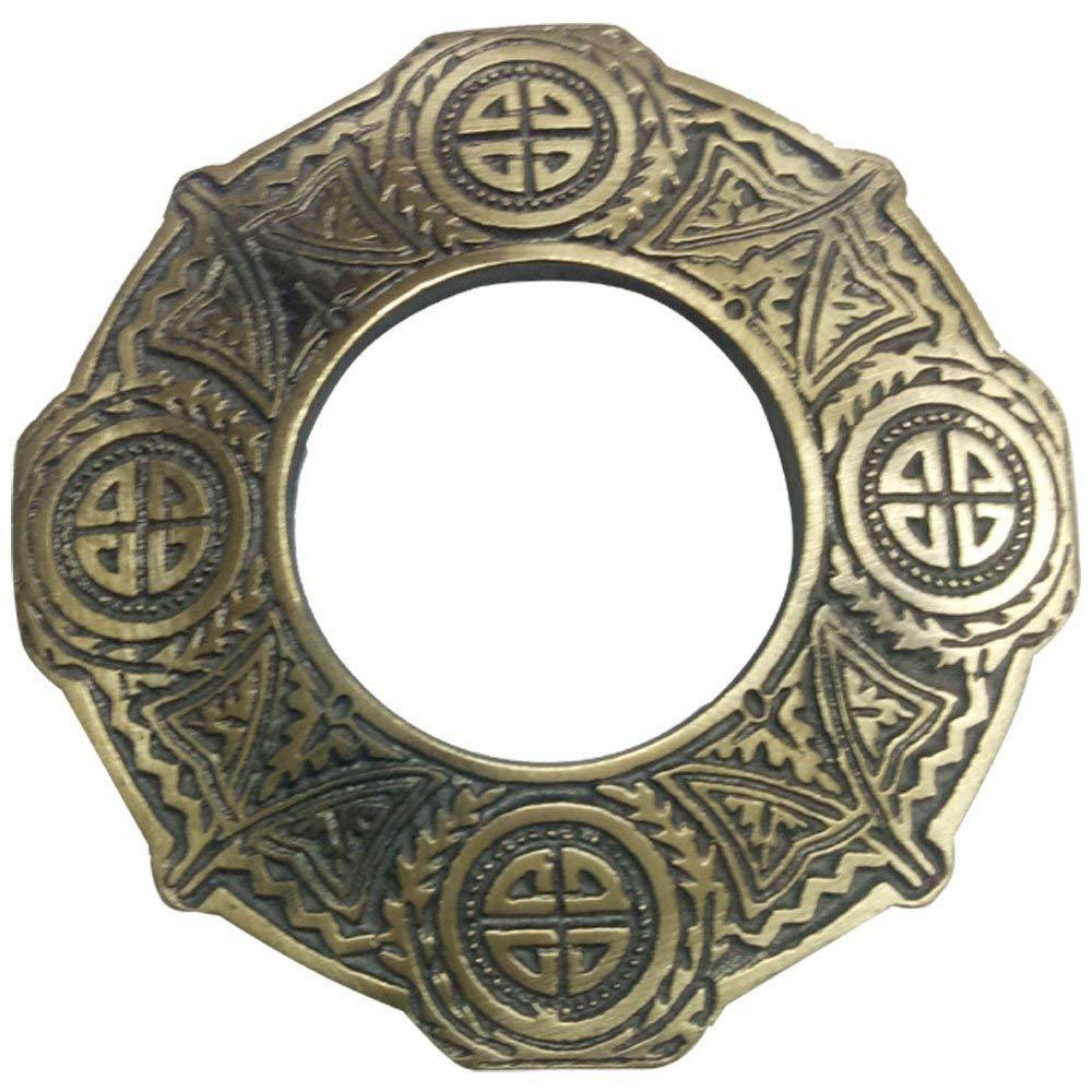 AAR Celtic Knot Antique Finish Fly Plaid Piper Brooch for 3" Diameter Kilt