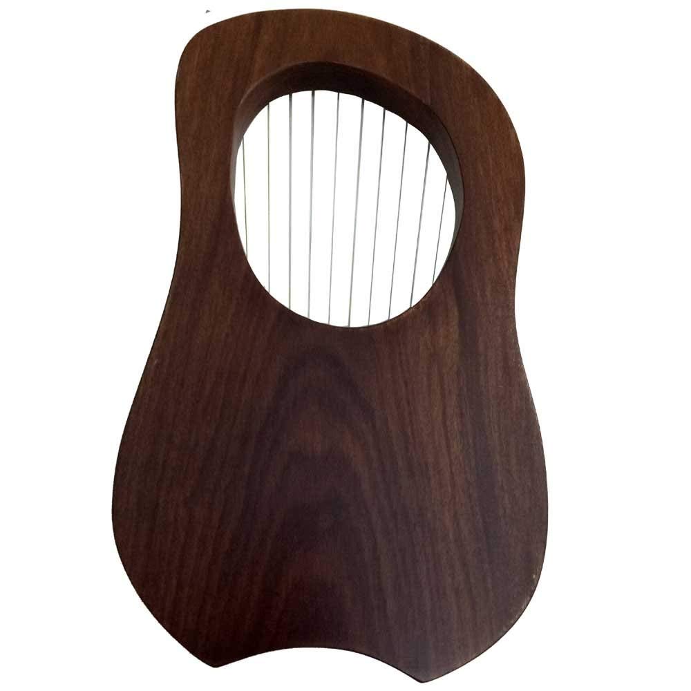AAR Lyre Harp 10 Metal Stings Engraved Hand Carved DesignLyre HarfeLyra Harp