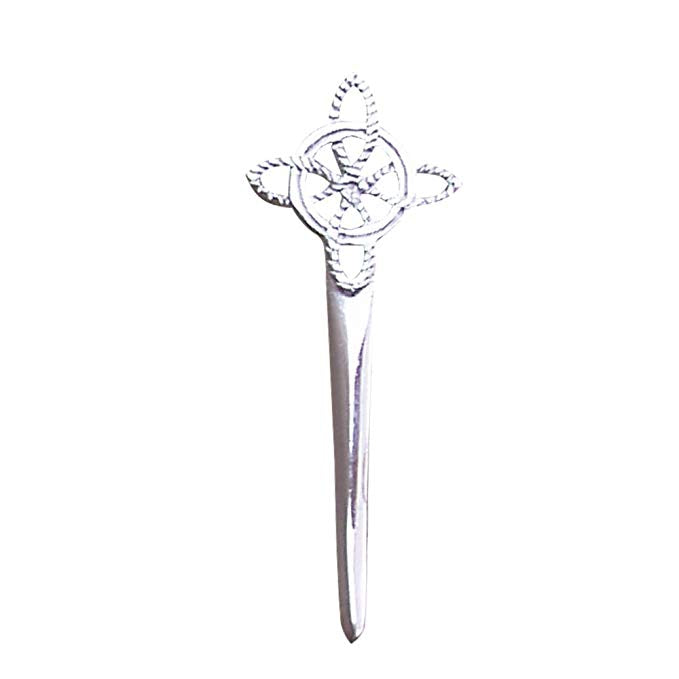 AAR New Celtic Twist Kilt Pin Chrome Plated Scottish Kilt Accessory