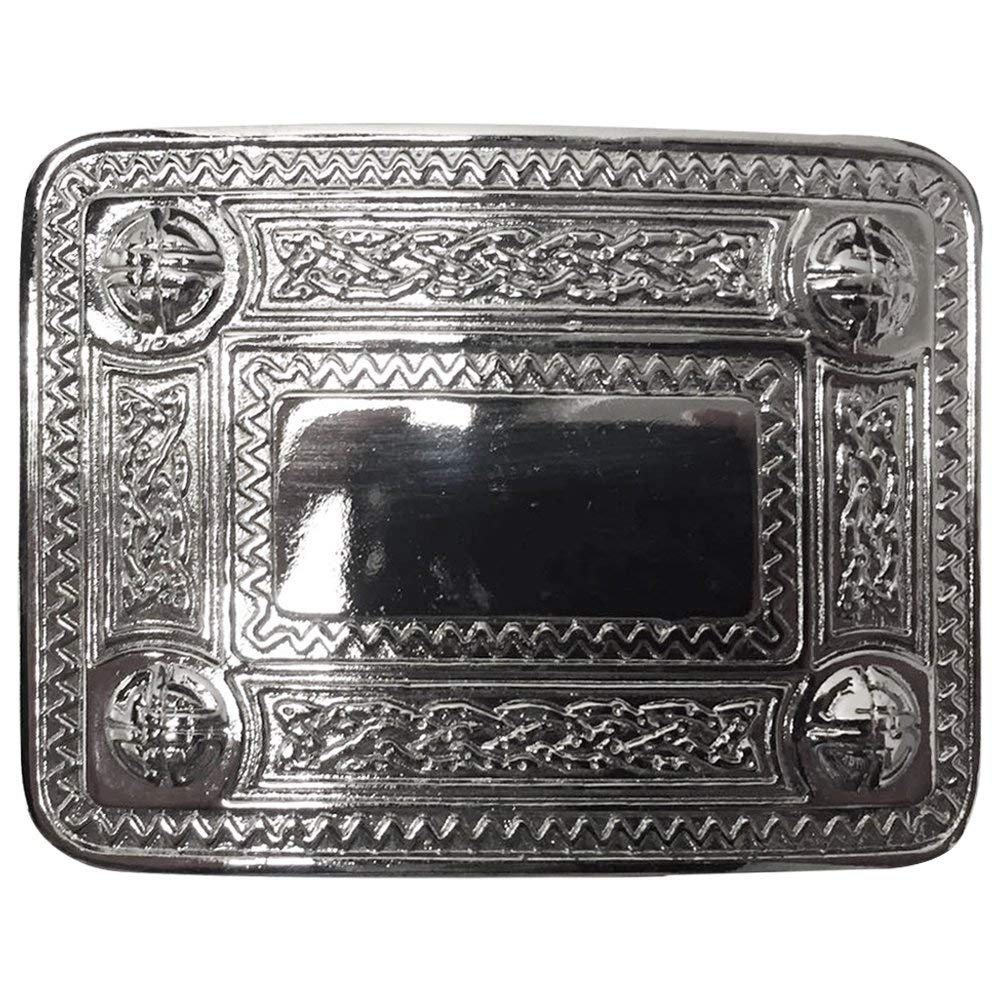AAR Scottish Kilt Belt Buckle 4 Dome Mirror Design Chrome Kilt Belt Buckles