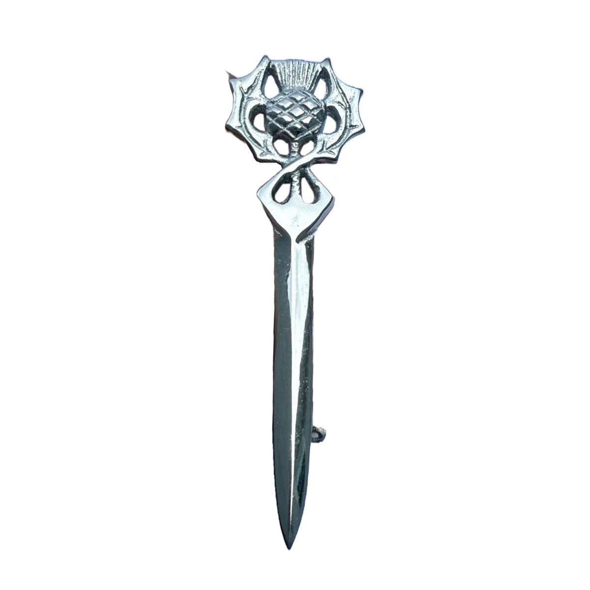 Scottish Kilt Pins Thistle Design Highland Kilt Pin Chrome Finish Brass