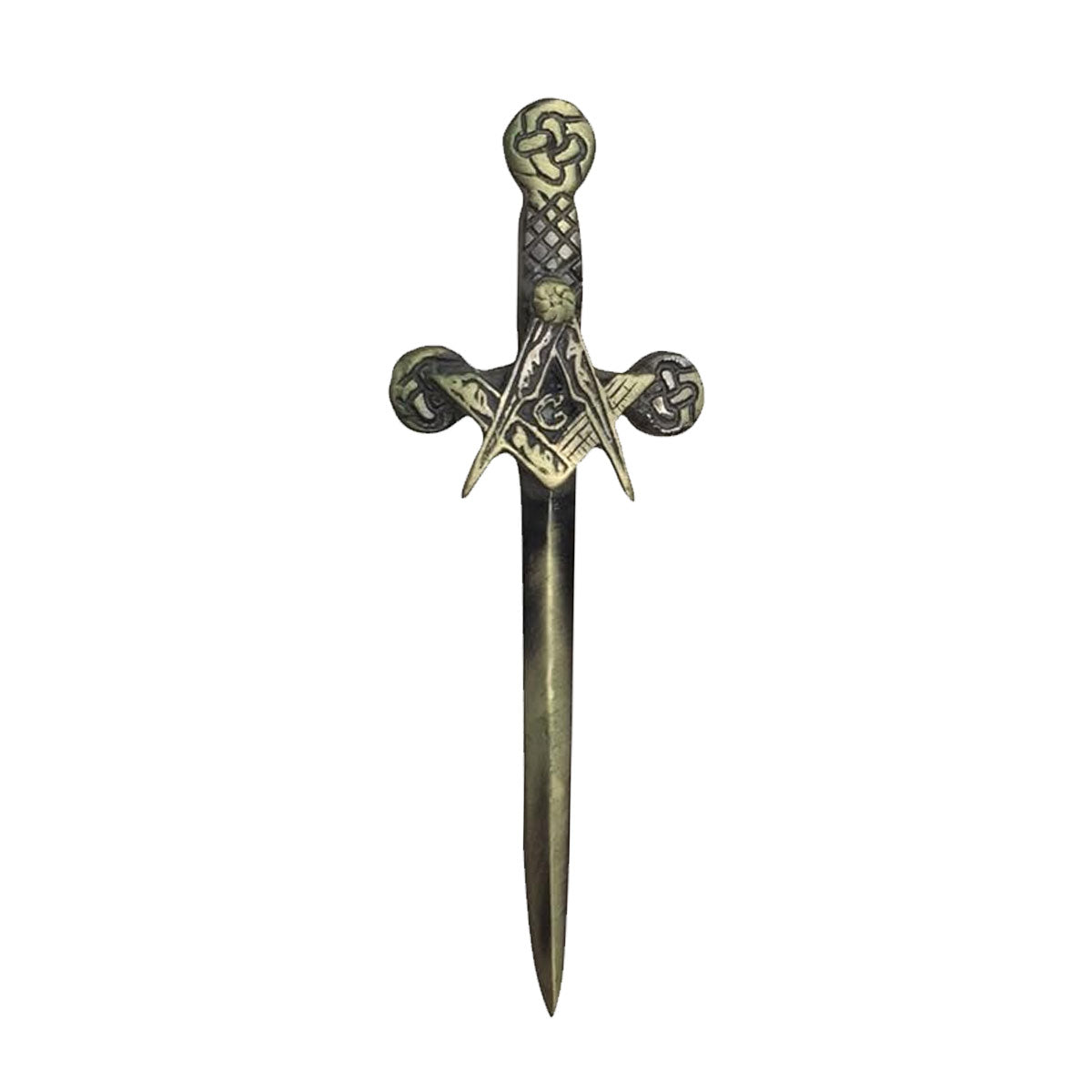 AAR Celtic Sword Masonic Kilts Pin Antique Finish 4"