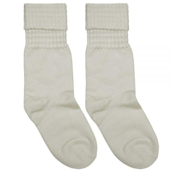 AAR Irish Dance Socks Ivory Color Children Poodle Bobble Dancing Socks