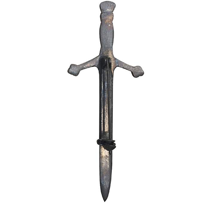 Dot Sword Kilt Pin with Thistle Badge – Antique Finish, 4-Inch | Scottish Highland Wear Accessory by AAR