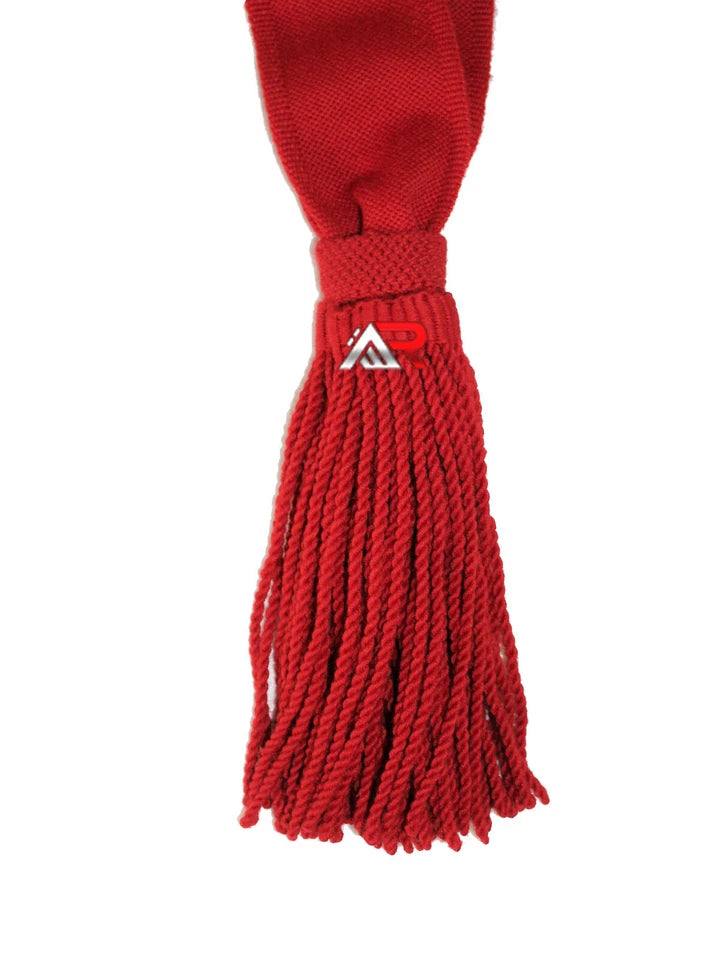 AAR Military Shoulder Sash – Scarlet Red British Infantry Ceremonial Sash with Tassels | Drill Sergeant & Cadet Regalia