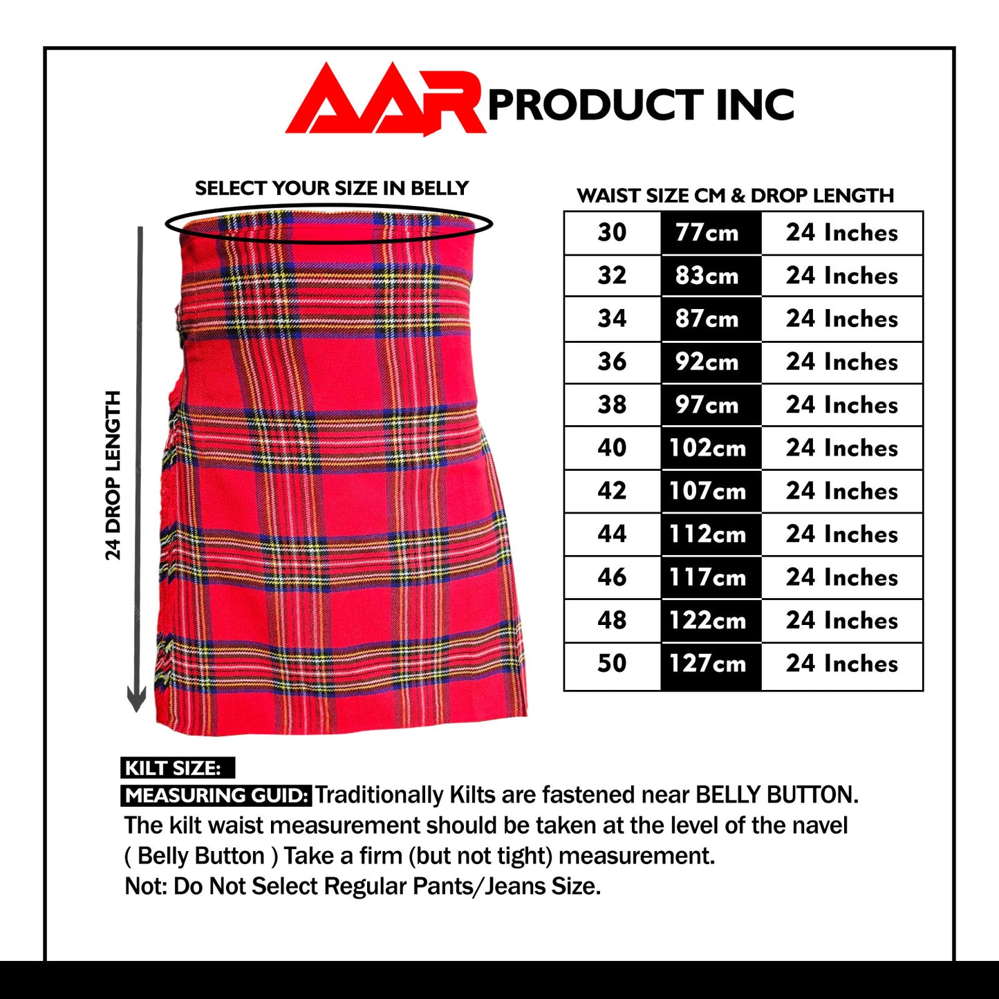 Men’s Scottish Kilt Traditional Royal Stewart 6 yard Kilts Tartan Highland Wear