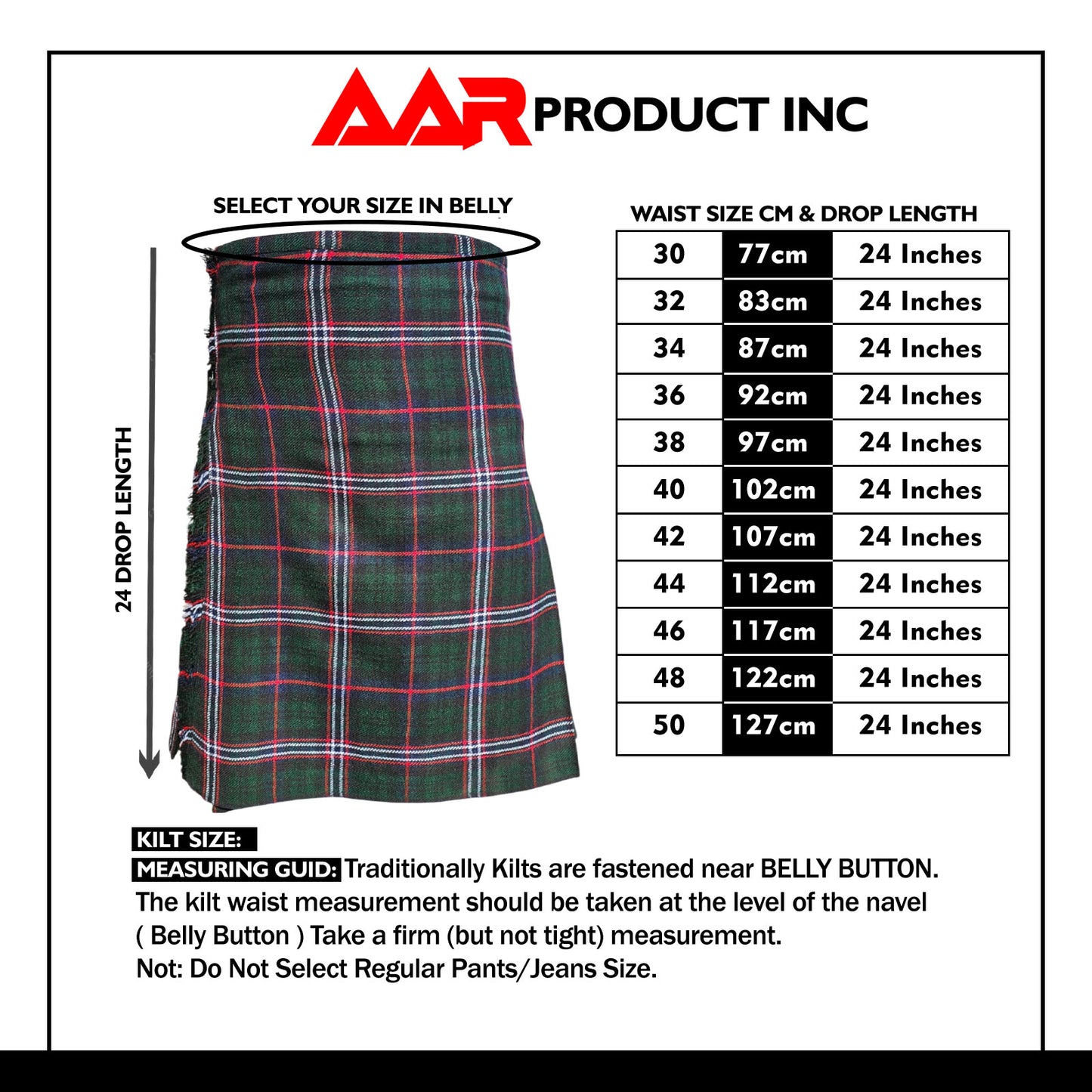 Men’s Scottish Kilt Traditional Scottish National 6 yard Kilts Tartan Highland Wear