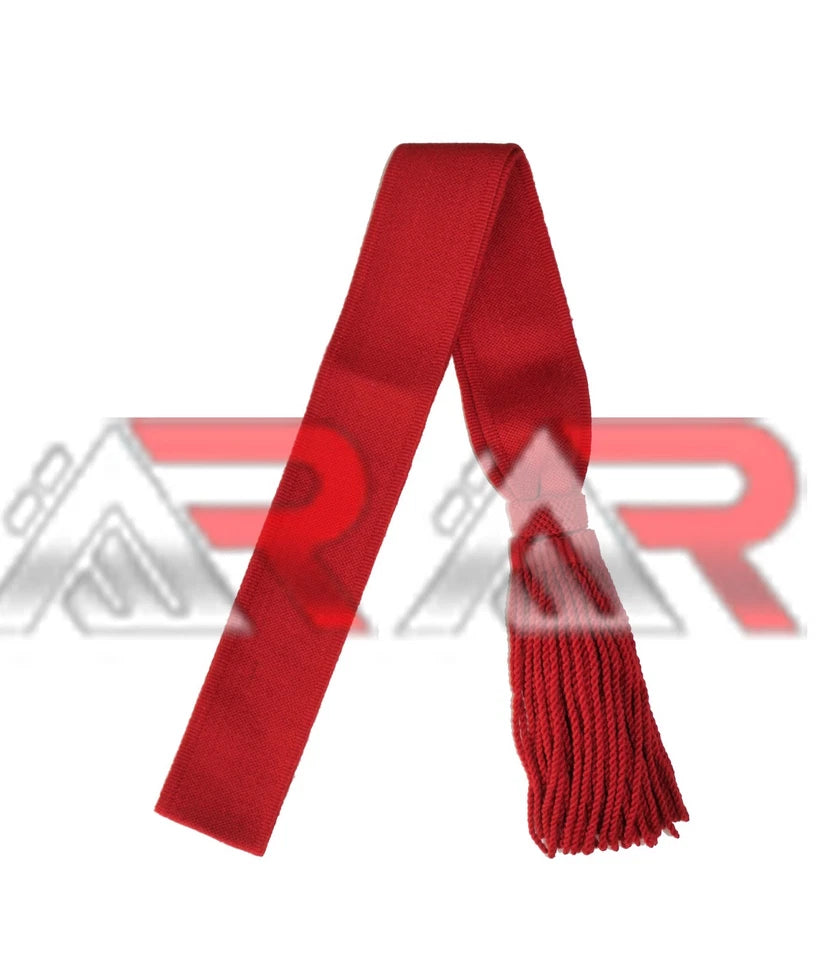 AAR Military Shoulder Sash – Scarlet Red British Infantry Ceremonial Sash with Tassels | Drill Sergeant & Cadet Regalia