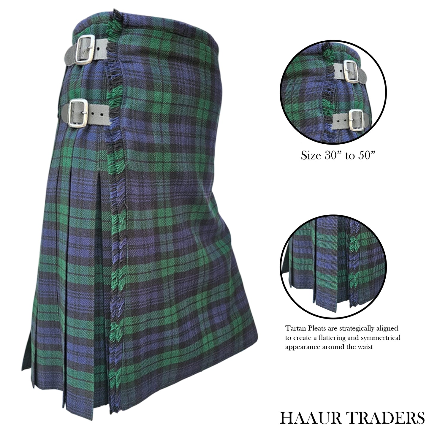 AAR Brand New Black Watch Tartan Traditional Kilt