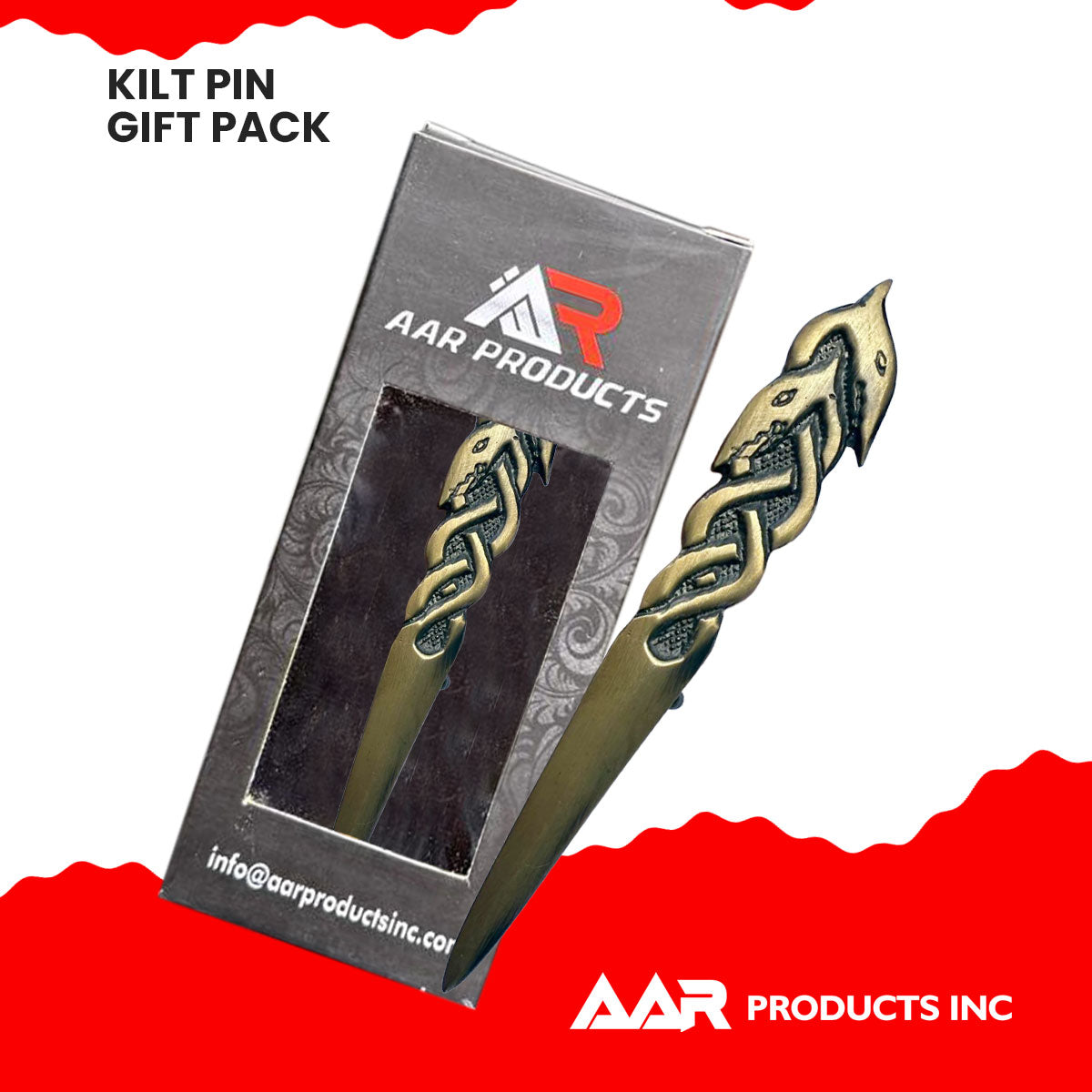 Kilt Pin's Scottish Serpent Highland Kilt's Pin Color Antique Finish Size 4"