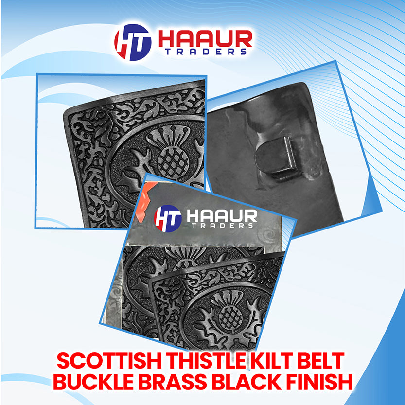 AAR Scottish Kilt Belt Buckle Design Black Finish