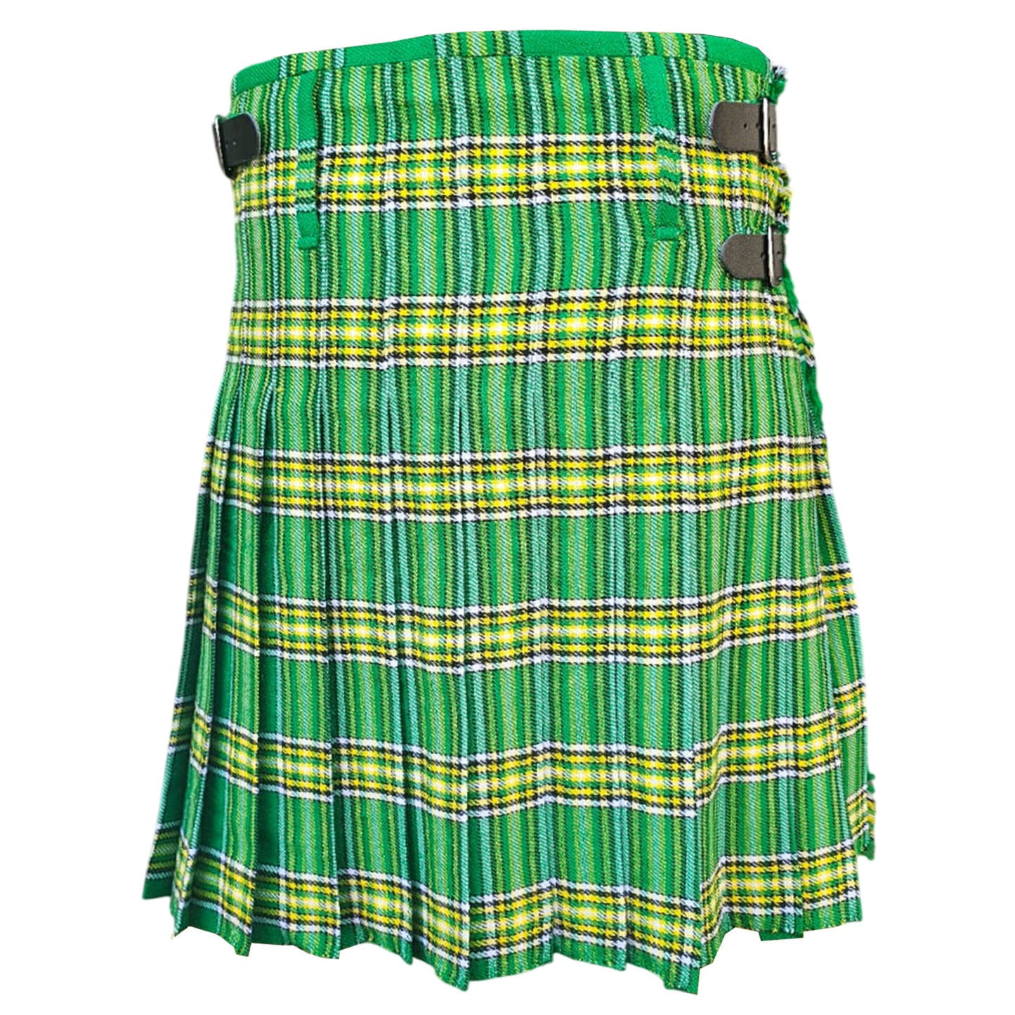 Men’s Scottish Kilt Traditional Irish Green 5 yard Kilts Tartan Highland Wear