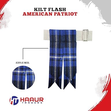 Kilt Flashes with Heavy Buckle & Elastic Adjusters – Multi-Color Options | HAAUR TRADERS Highland Hose Accessories