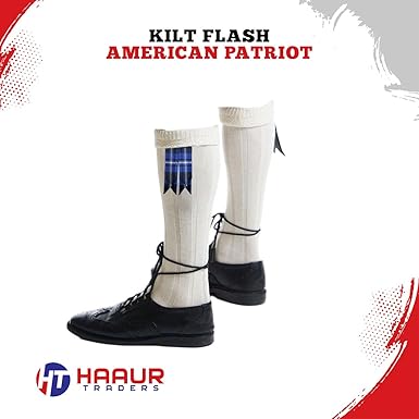 Kilt Flashes with Heavy Buckle & Elastic Adjusters – Multi-Color Options | HAAUR TRADERS Highland Hose Accessories
