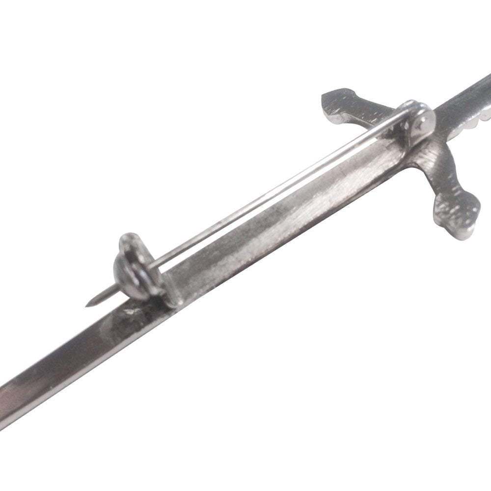 B New Kilt Pin Top I Flower Chrome Plated Finish Kilt Accessory