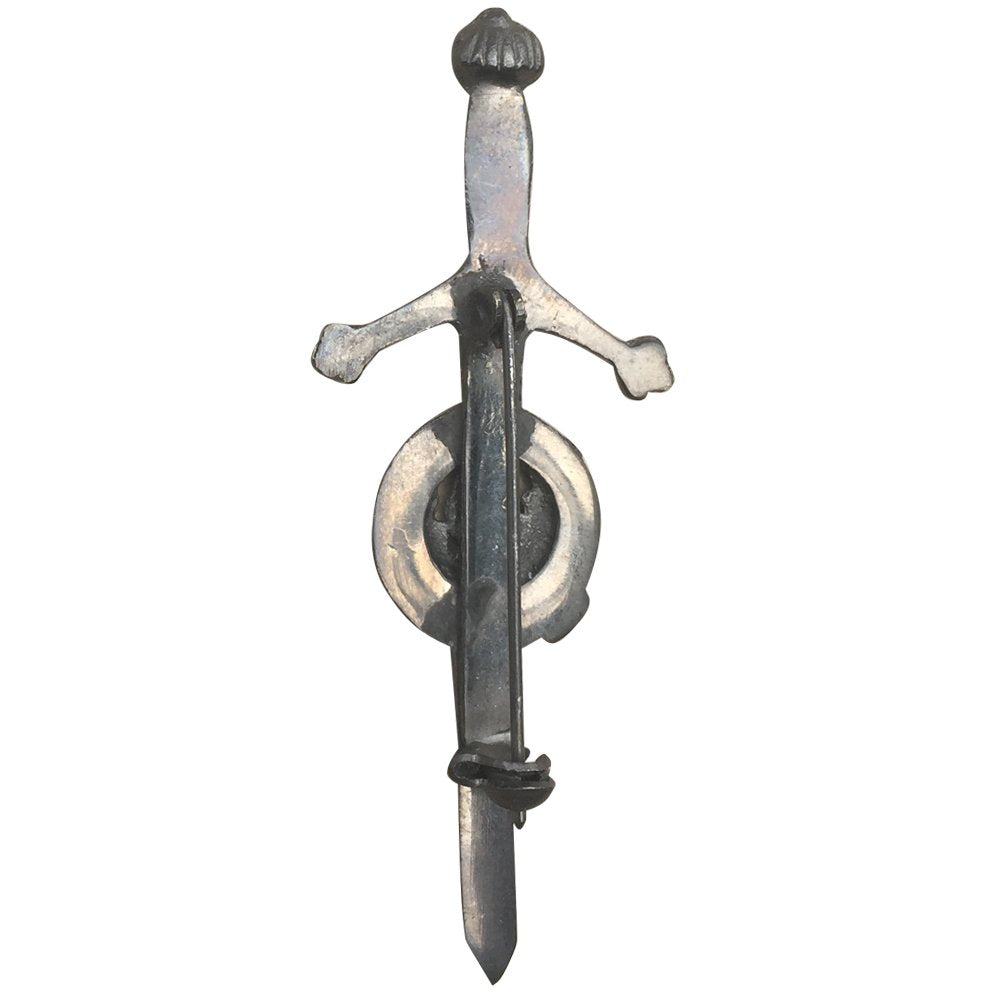 Brand New Kilt Pin with Rampant Lion Badge Chrome Finish