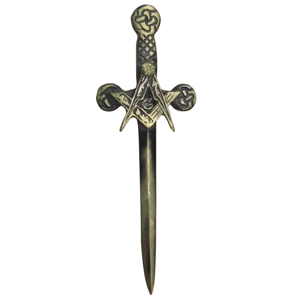 AAR Scottish Masonic Crest Kilt Pin Antique & Silver Finish Kilt Pins Accessory