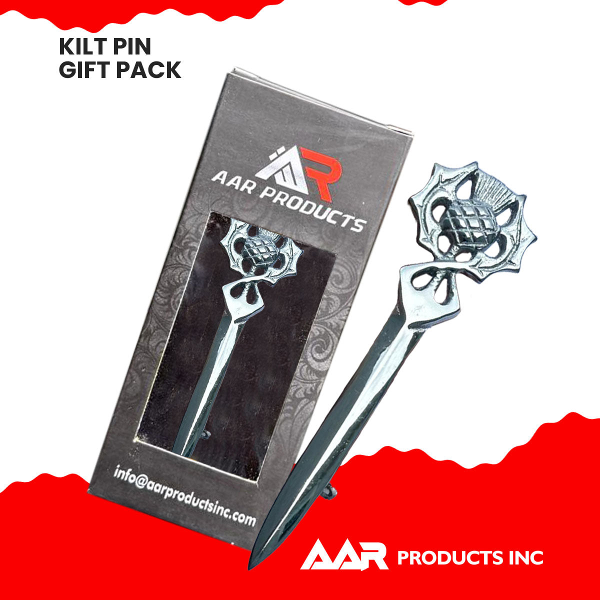 Scottish Kilt Pins Thistle Design Highland Kilt Pin Chrome Finish Brass