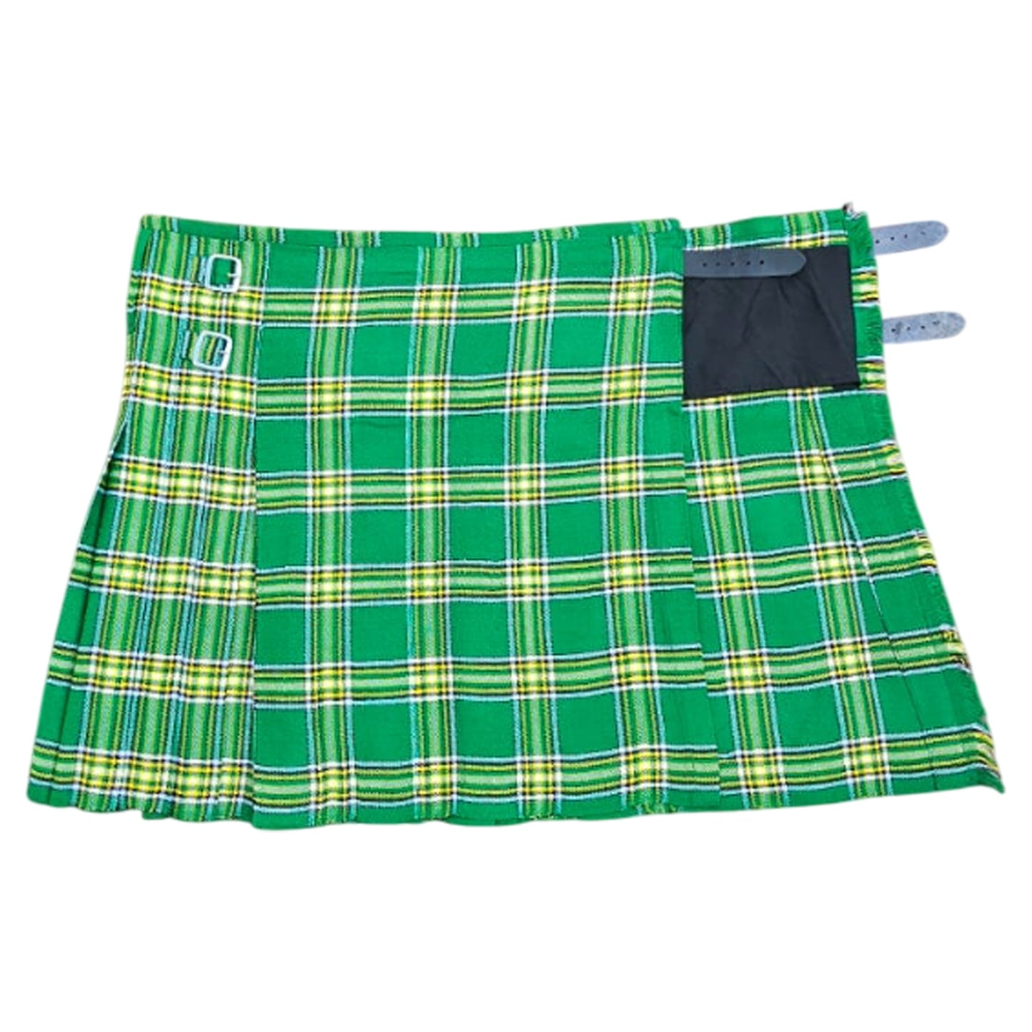 Men’s Scottish Kilt Traditional Irish Green 5 yard Kilts Tartan Highland Wear