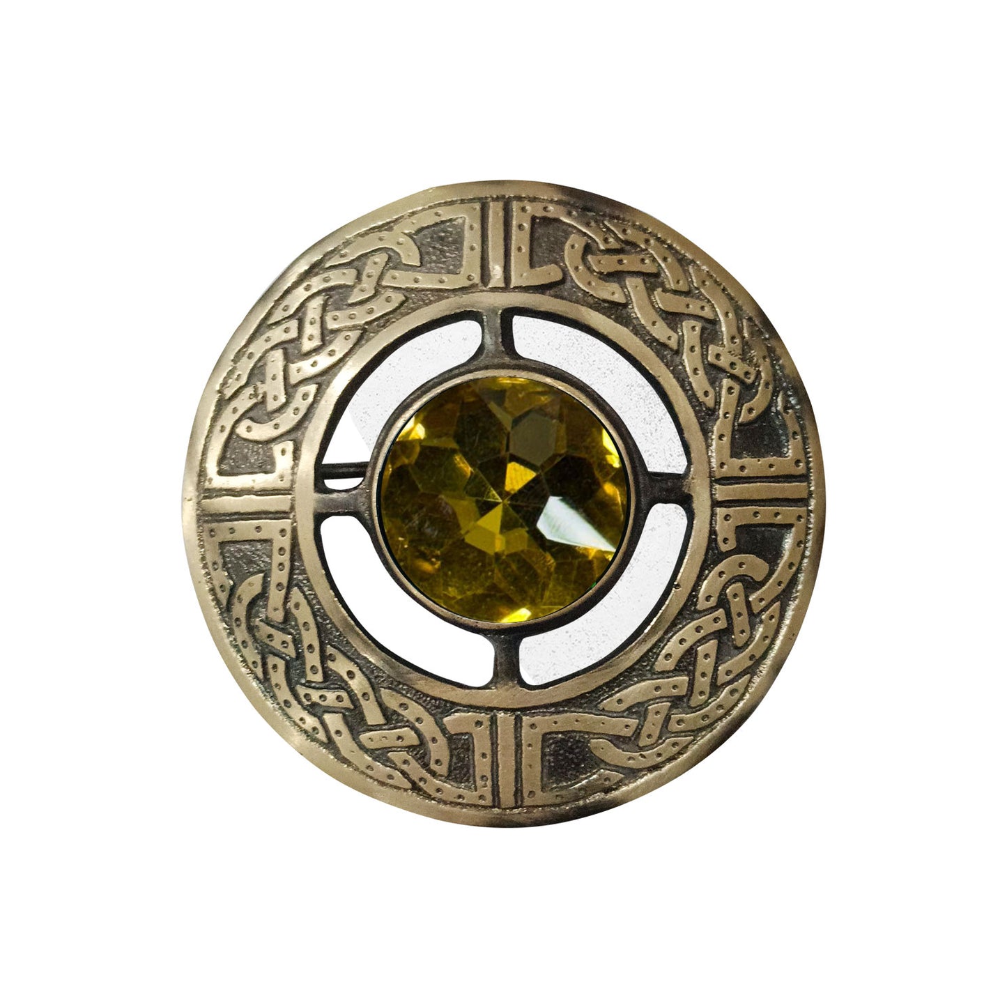 AAR Men's Scottish Celtic Kilt Fly Plaid Brooch Antique Plated