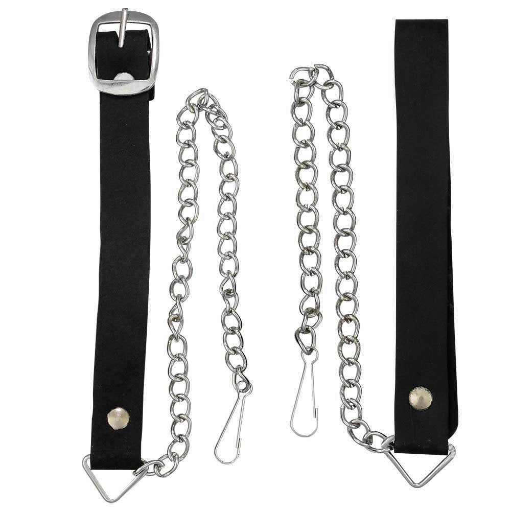 AAR Brand New Black Leather Kilt Sporran with Free Chain & Straps