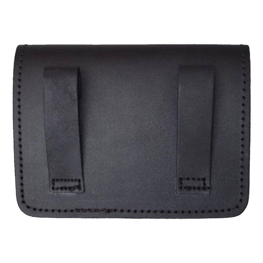 Scottish Celtic Embossed Black Leather Belt Pouch Sporran Bag Piper Drummer