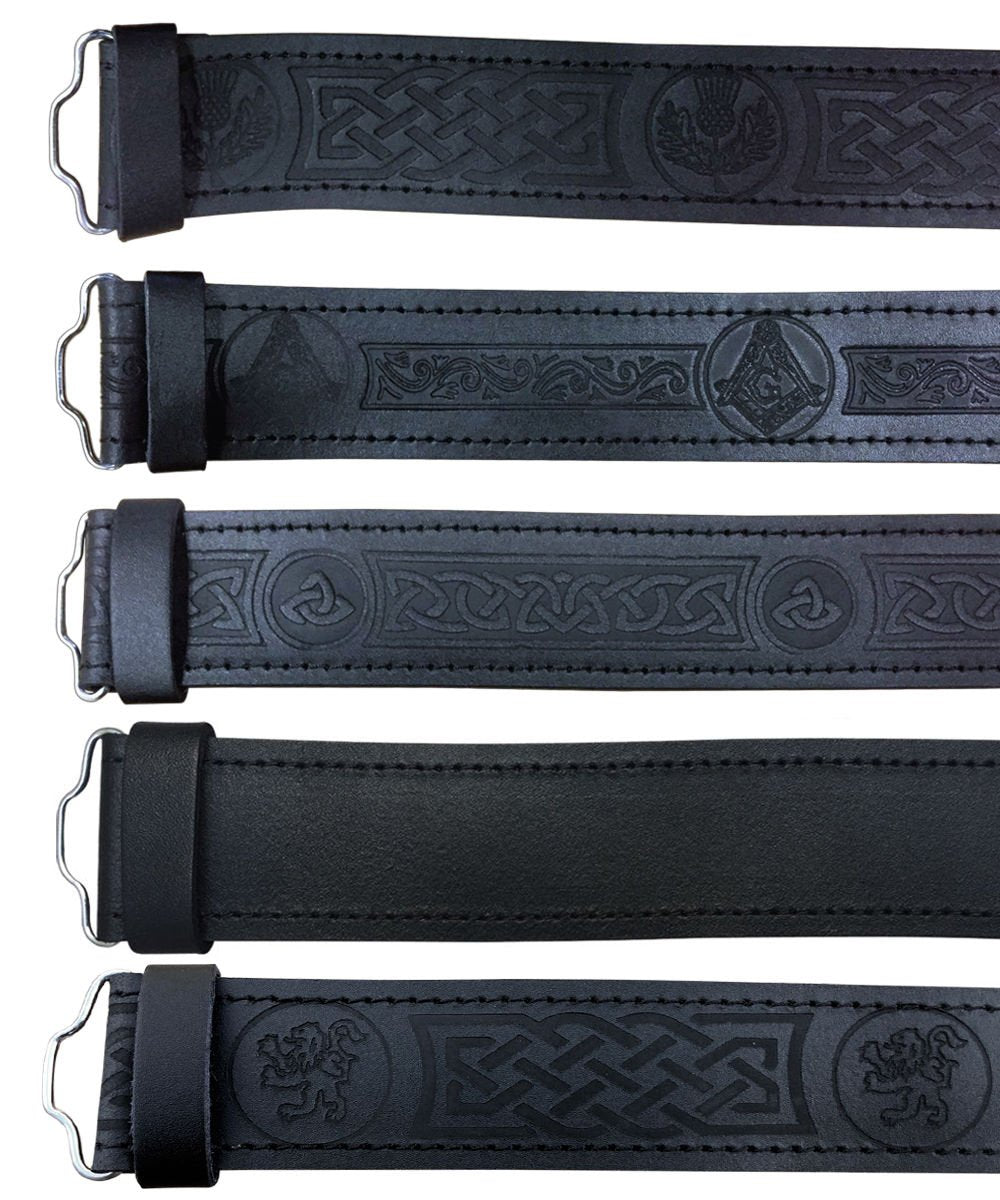 Leather Kilt Belt Plain Scottish Highland Accessories