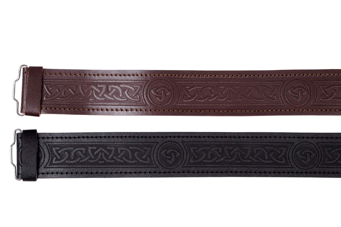 Leather Kilt Belt Celtic Twist Desgin Scottish Highland Accessories
