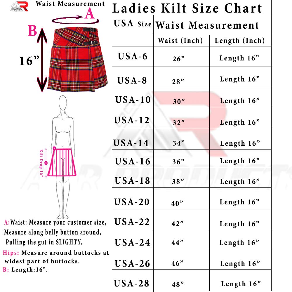 AAR Brand Women’s Billie Skirt Black Watch Tartan
