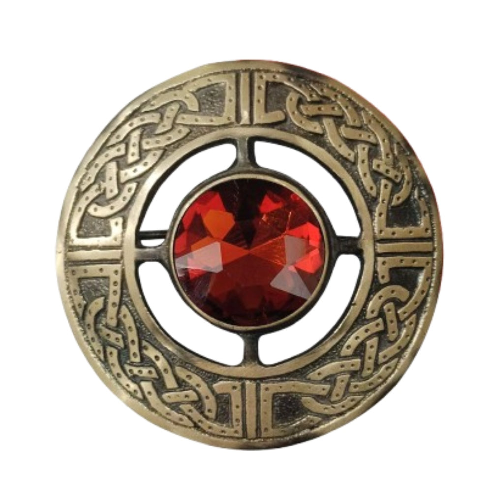 AAR Men's Scottish Celtic Kilt Fly Plaid Brooch Antique Plated