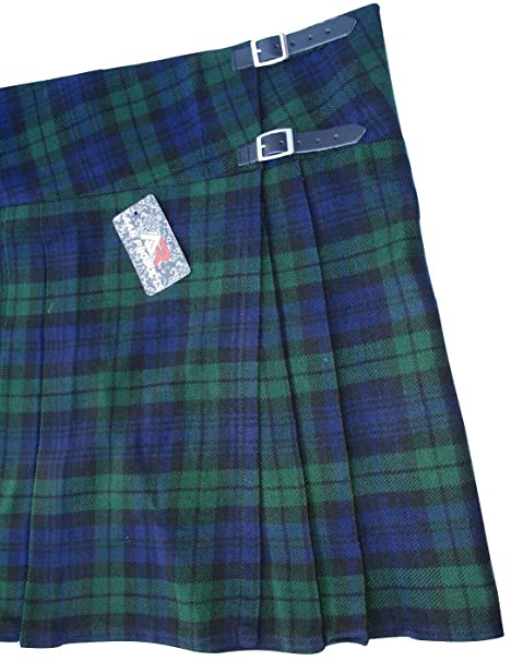AAR Women’s Scottish Kilts Skirt 20″ Length Ladies Billie Black Watch