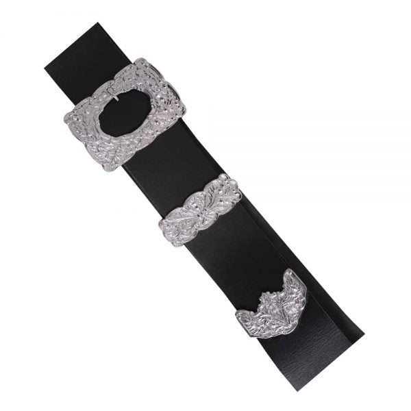AAR Scottish Drummer Cross Belt with Thistle Buckle Set Chrome Finish