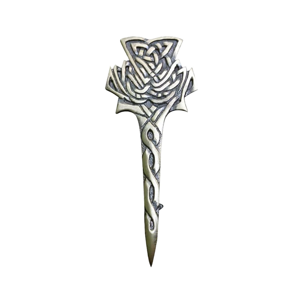 Scottish Thistle Kilt Pin Antique Finish 4"/Highland Celtic Kilt Pin