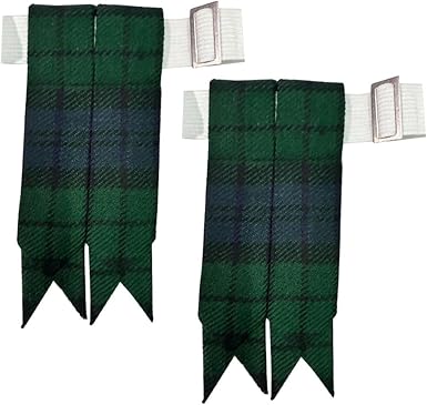 Kilt Flashes with Heavy Buckle & Elastic Adjusters – Multi-Color Options | HAAUR TRADERS Highland Hose Accessories