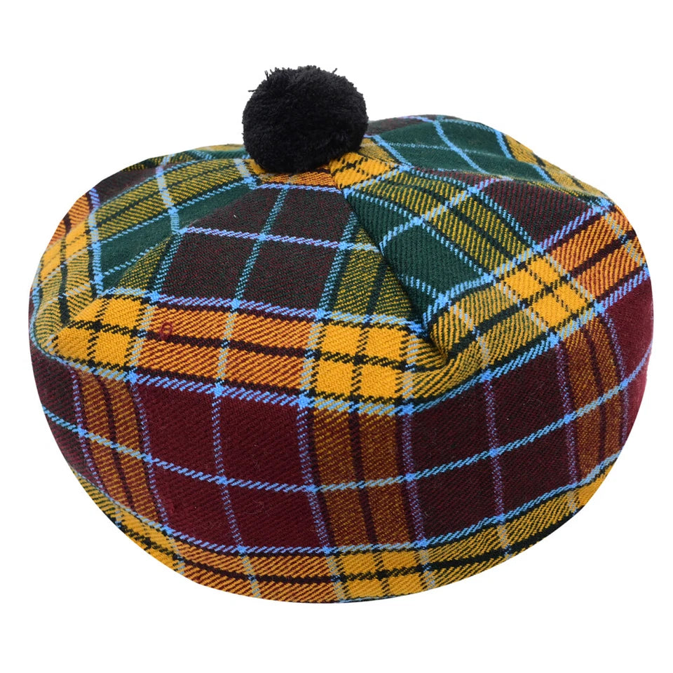 Scottish Tammy O’ Shanter Hat – Traditional Tartan Highland Cap for Men & Women