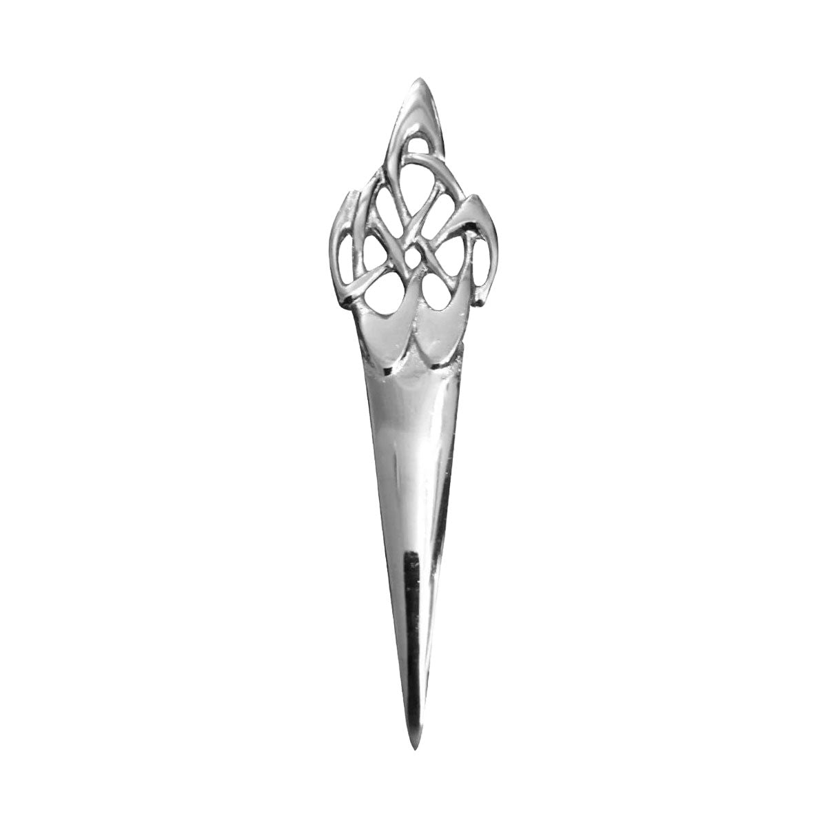 Scottish Celtic Knot Swirl Kilts Pin Chrome Finish 4" Highland