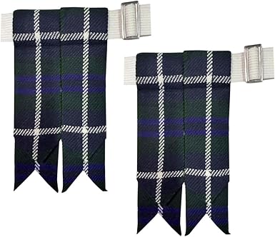 Kilt Flashes with Heavy Buckle & Elastic Adjusters – Multi-Color Options | HAAUR TRADERS Highland Hose Accessories