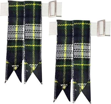 Kilt Flashes with Heavy Buckle & Elastic Adjusters – Multi-Color Options | HAAUR TRADERS Highland Hose Accessories