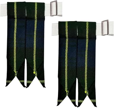 Kilt Flashes with Heavy Buckle & Elastic Adjusters – Multi-Color Options | HAAUR TRADERS Highland Hose Accessories