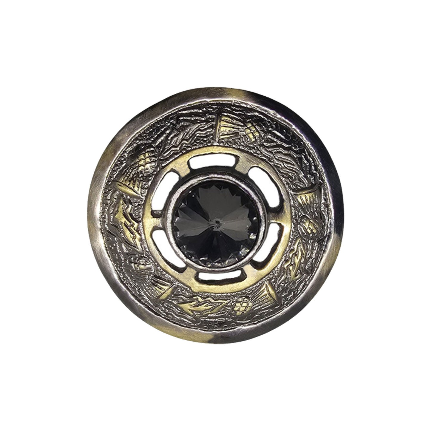 AAR Women's Scottish Celtic Kilt Fly Plaid Brooch Antique Plated in