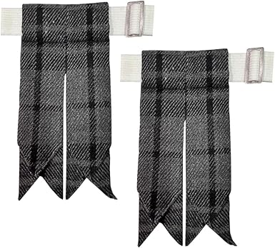 Kilt Flashes with Heavy Buckle & Elastic Adjusters – Multi-Color Options | HAAUR TRADERS Highland Hose Accessories