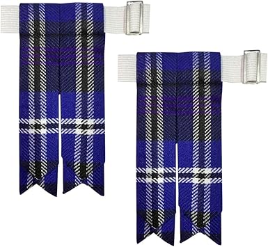 Kilt Flashes with Heavy Buckle & Elastic Adjusters – Multi-Color Options | HAAUR TRADERS Highland Hose Accessories