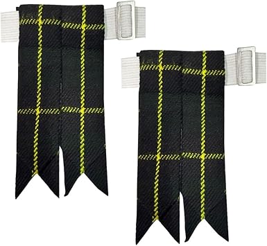 Kilt Flashes with Heavy Buckle & Elastic Adjusters – Multi-Color Options | HAAUR TRADERS Highland Hose Accessories