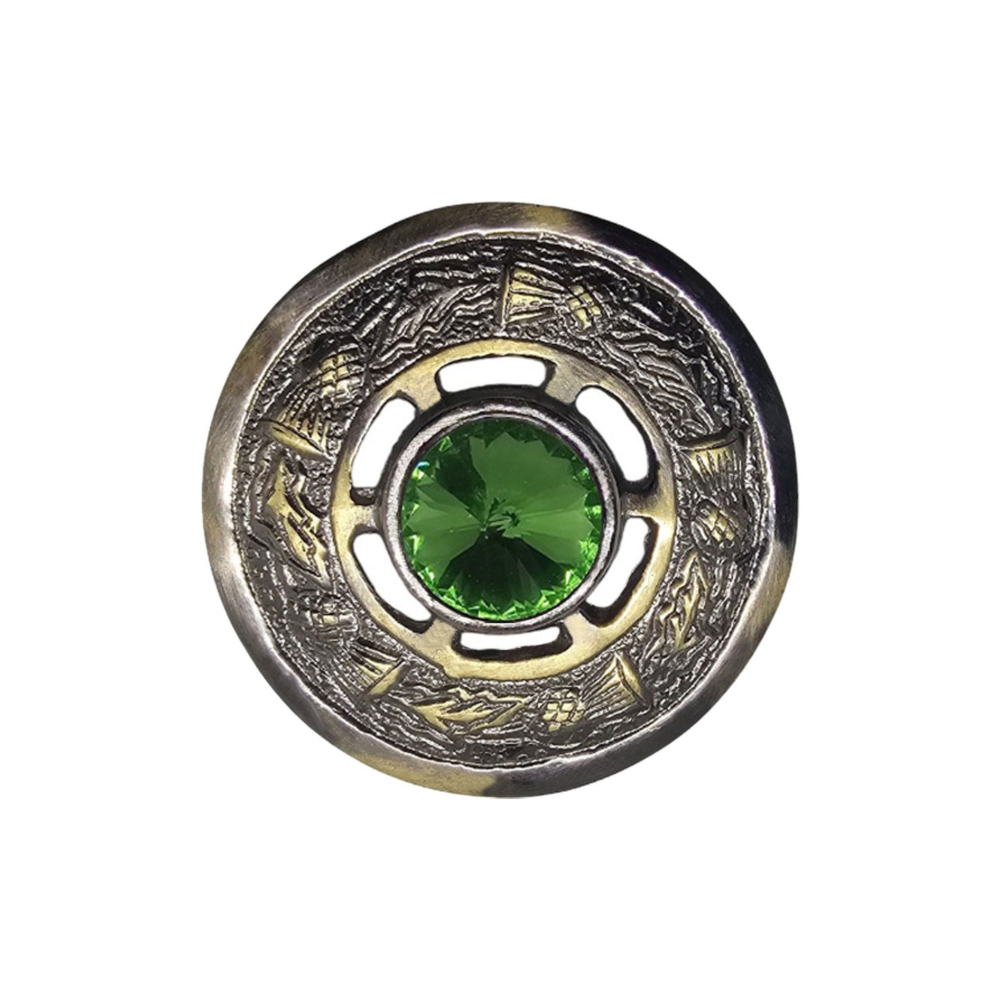 AAR Women's Scottish Celtic Kilt Fly Plaid Brooch Antique Plated in