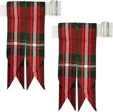Kilt Flashes with Heavy Buckle & Elastic Adjusters – Multi-Color Options | HAAUR TRADERS Highland Hose Accessories