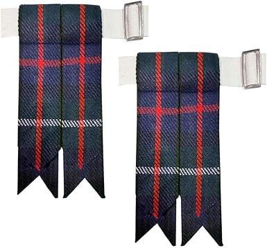 Kilt Flashes with Heavy Buckle & Elastic Adjusters – Multi-Color Options | HAAUR TRADERS Highland Hose Accessories