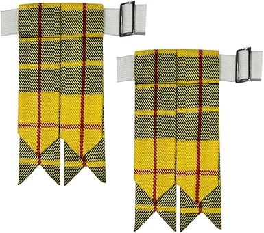 Kilt Flashes with Heavy Buckle & Elastic Adjusters – Multi-Color Options | HAAUR TRADERS Highland Hose Accessories