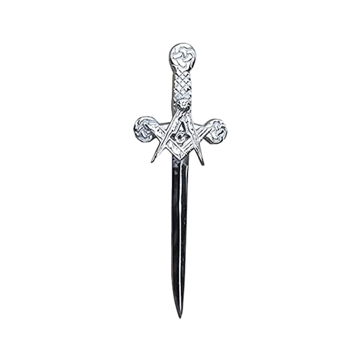 AAR Celtic Sword Masonic Kilts Pin Chrome Finish 4"